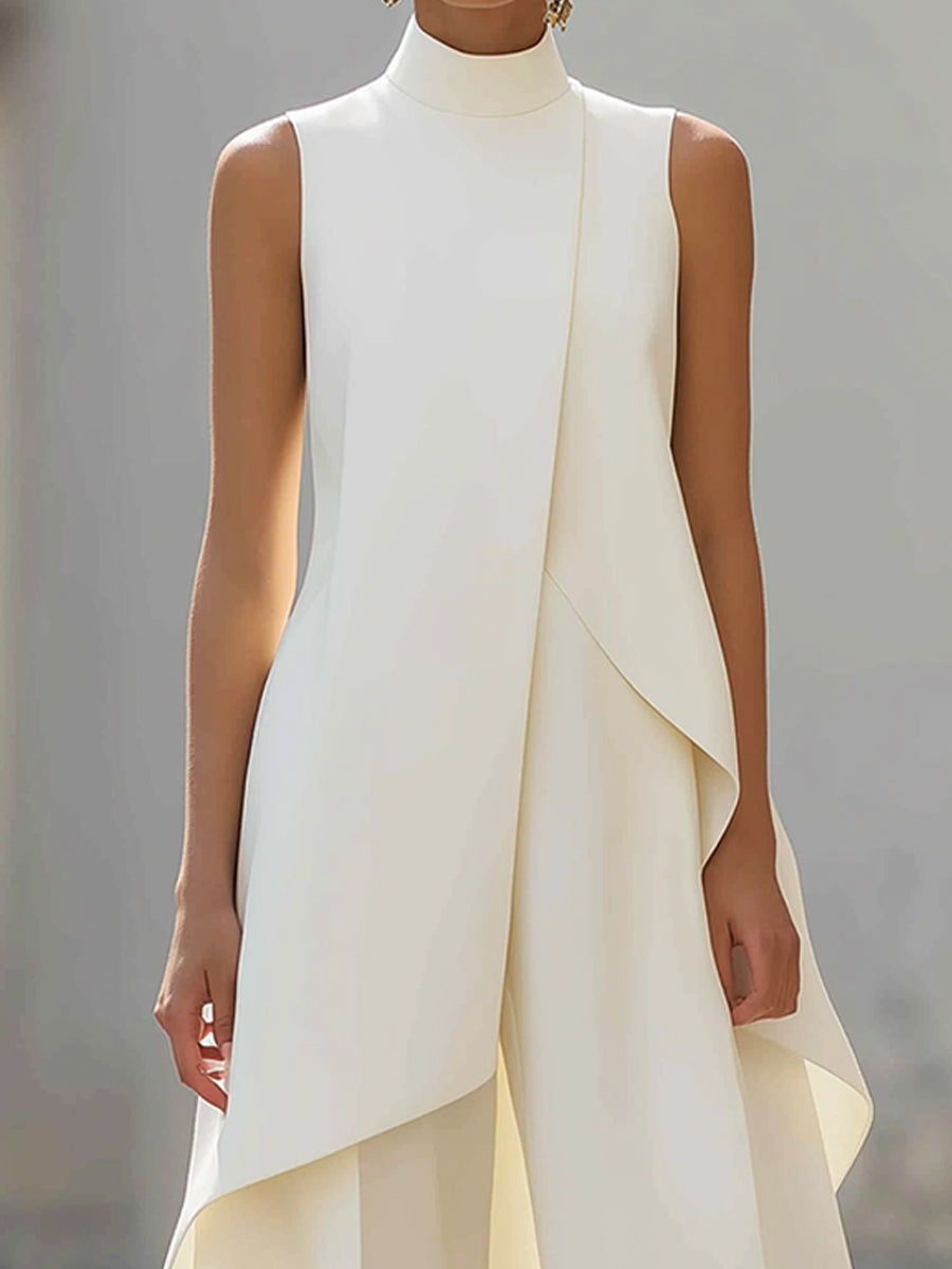 CATALINA - LONG JUMPSUIT WITH ELEGANT DRAPE