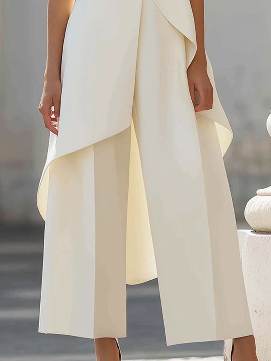 CATALINA - LONG JUMPSUIT WITH ELEGANT DRAPE