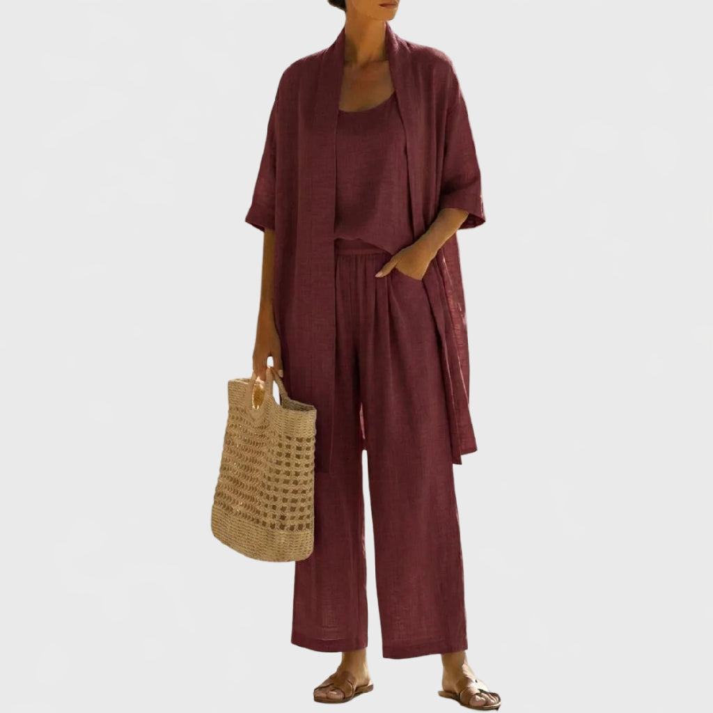 LIA | ELEGANT 3-PIECE LIGHTWEIGHT BREATHABLE MINIMALIST SET