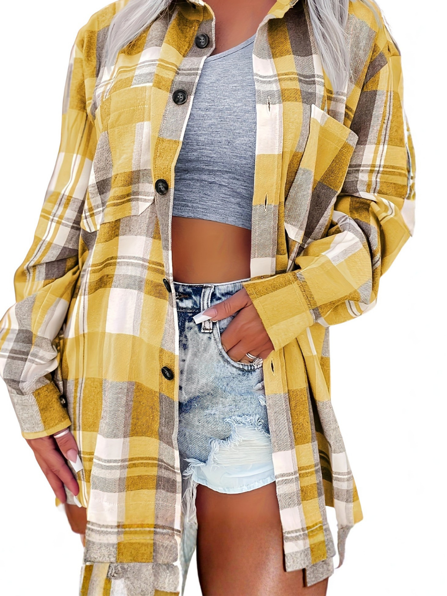 LYRA | Long Sleeve Plaid Overshirt