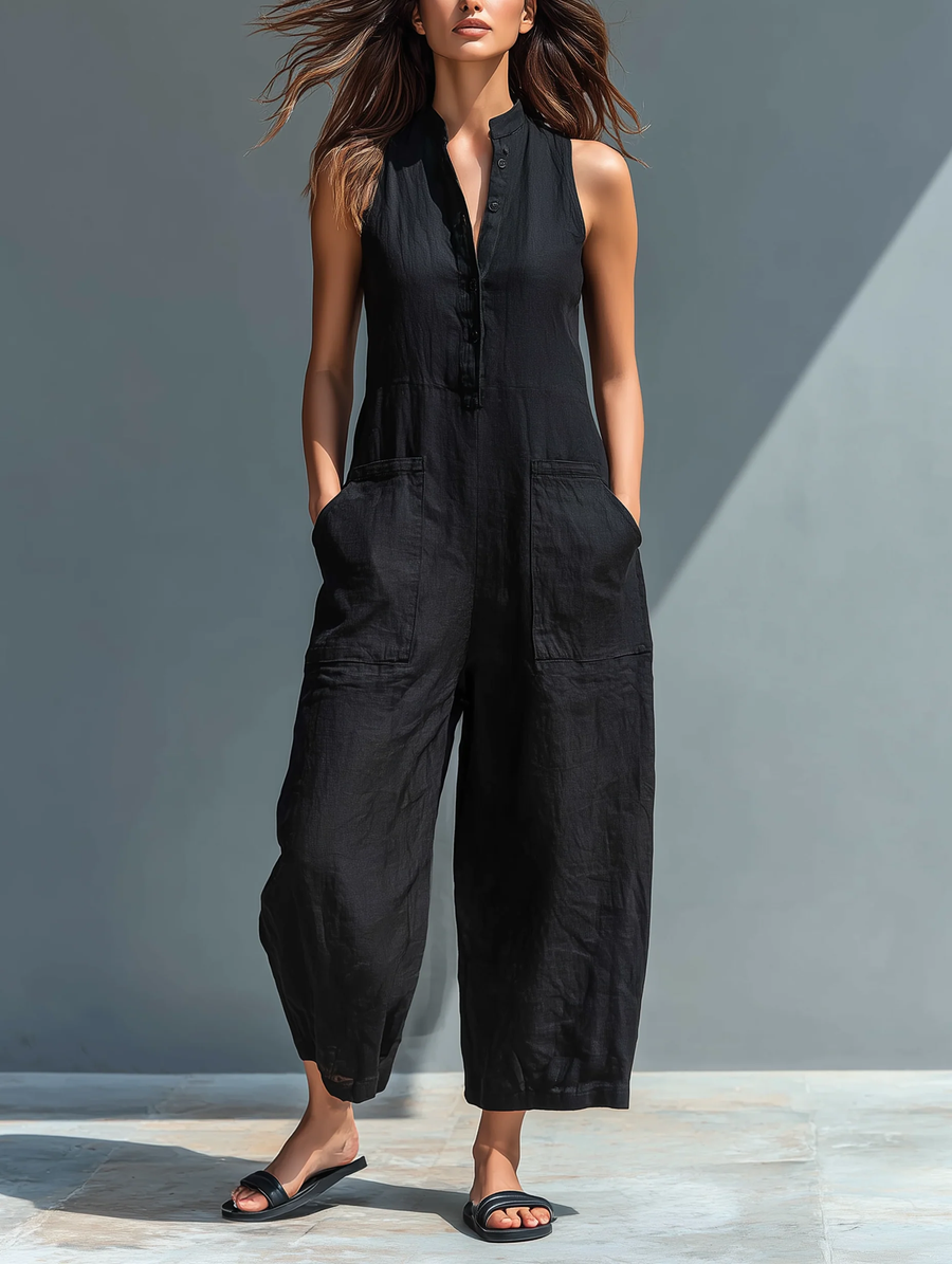 LOTTE™ | MINIMALIST SLEEVELESS DUNGAREES