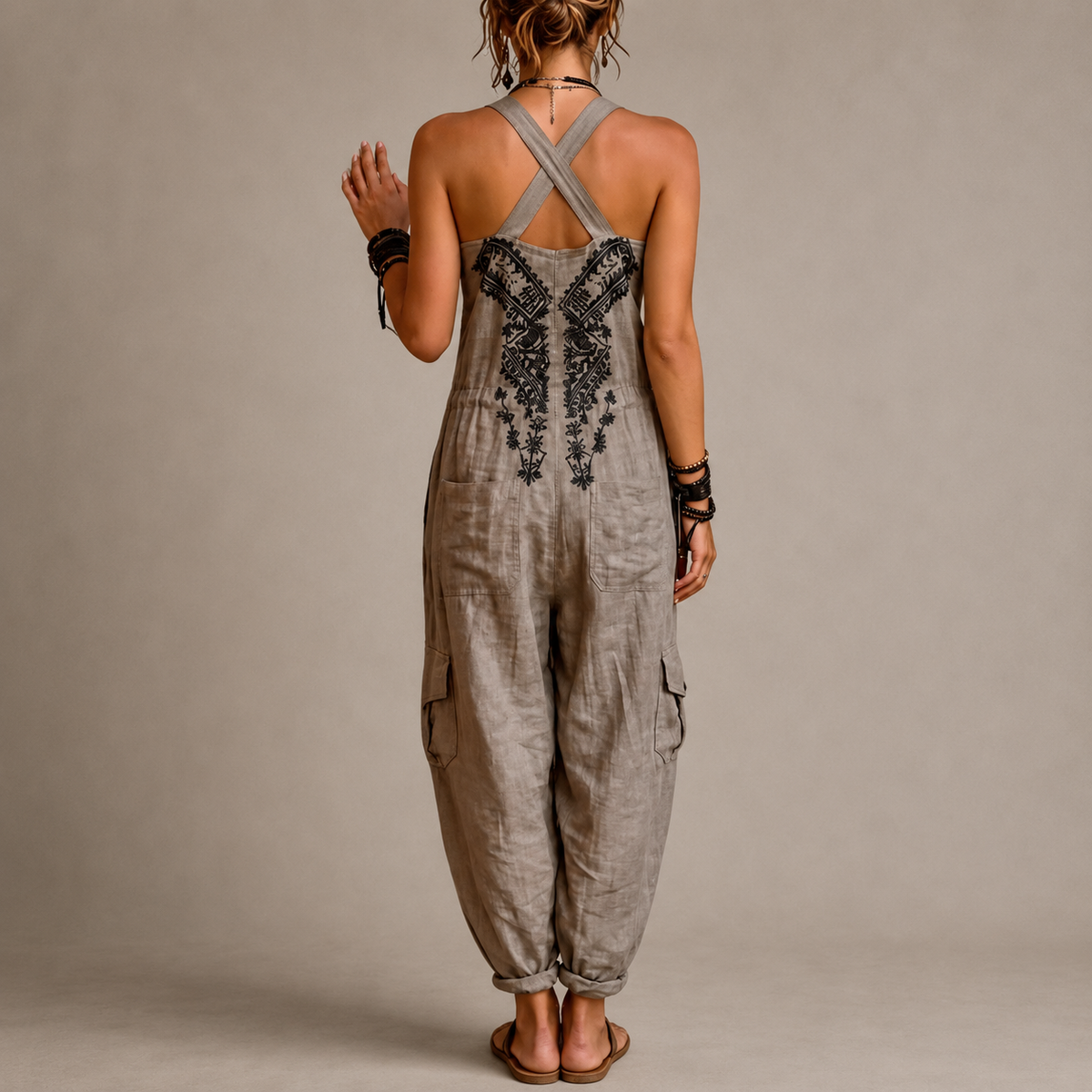 ASTRID - EMBROIDERED BOHEMIAN JUMPSUIT