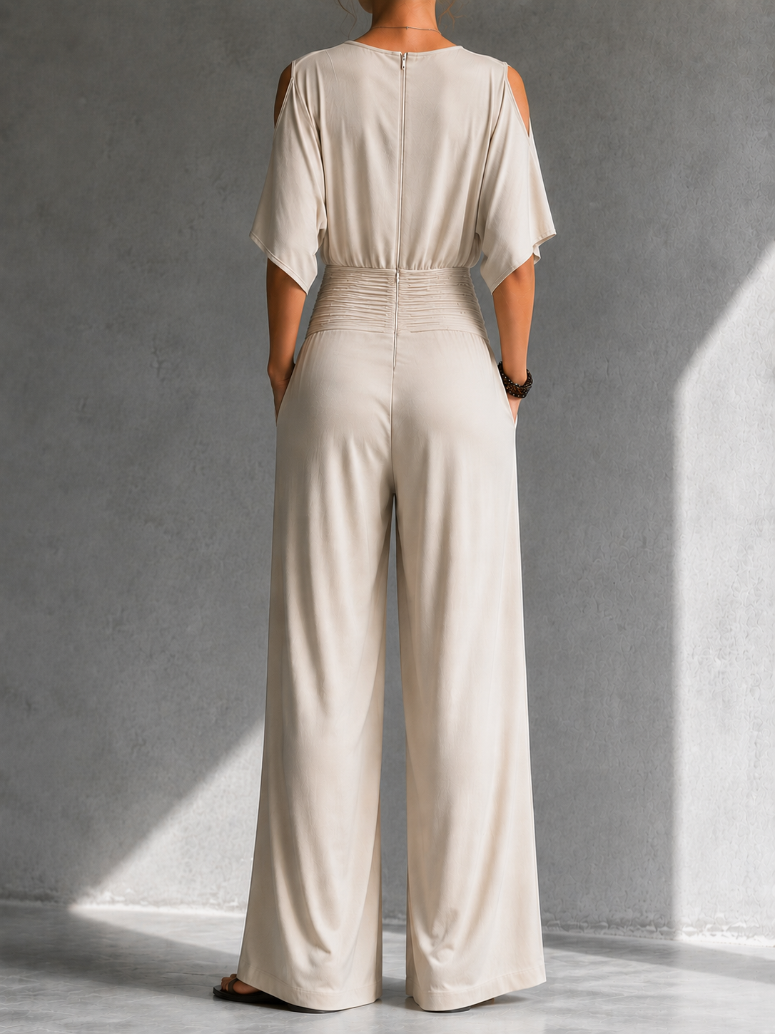 Elise™ — Wide Leg Wrap Jumpsuit