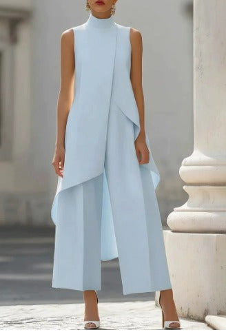 CATALINA - LONG JUMPSUIT WITH ELEGANT DRAPE