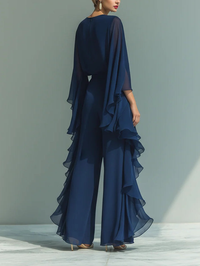 Aurora | Elegant Chiffon Set with Ruffles
