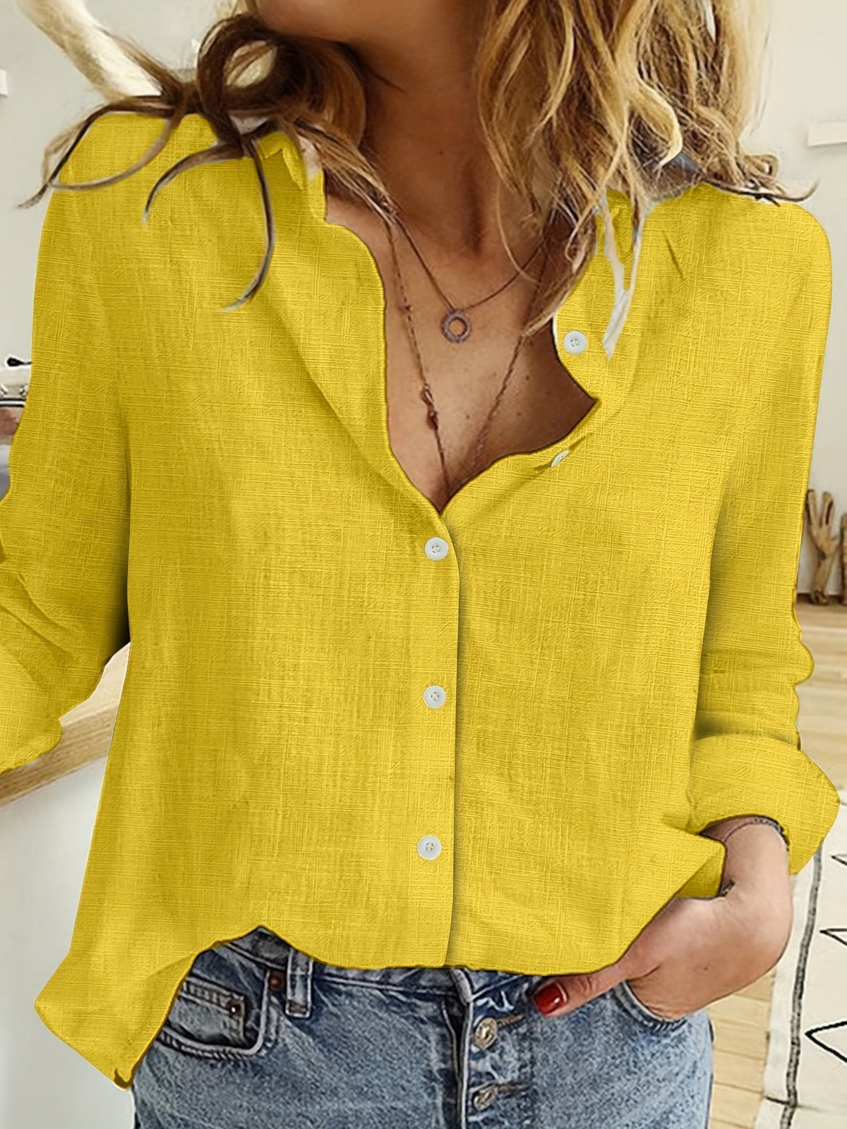 LINA - MODERN LONG SLEEVE SHIRT FOR WOMEN