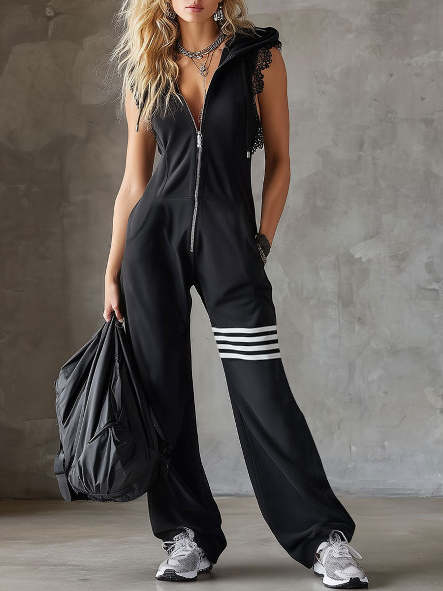 Daniela | Retro Striped Hooded Tracksuit