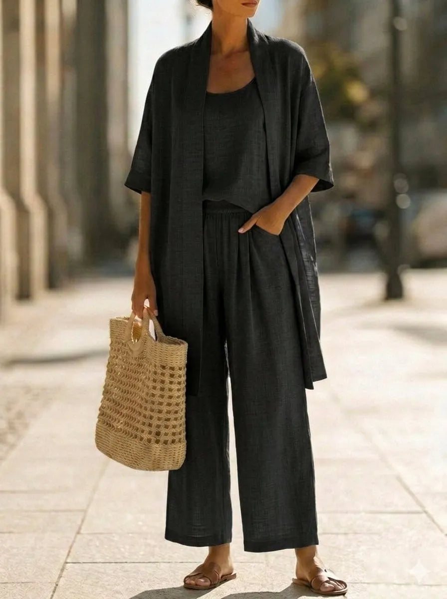LIA | ELEGANT 3-PIECE LIGHTWEIGHT BREATHABLE MINIMALIST SET
