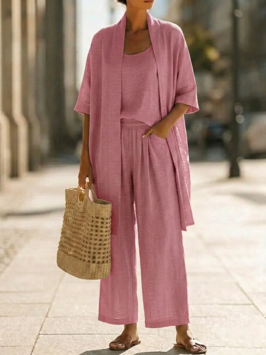 LIA | ELEGANT 3-PIECE LIGHTWEIGHT BREATHABLE MINIMALIST SET
