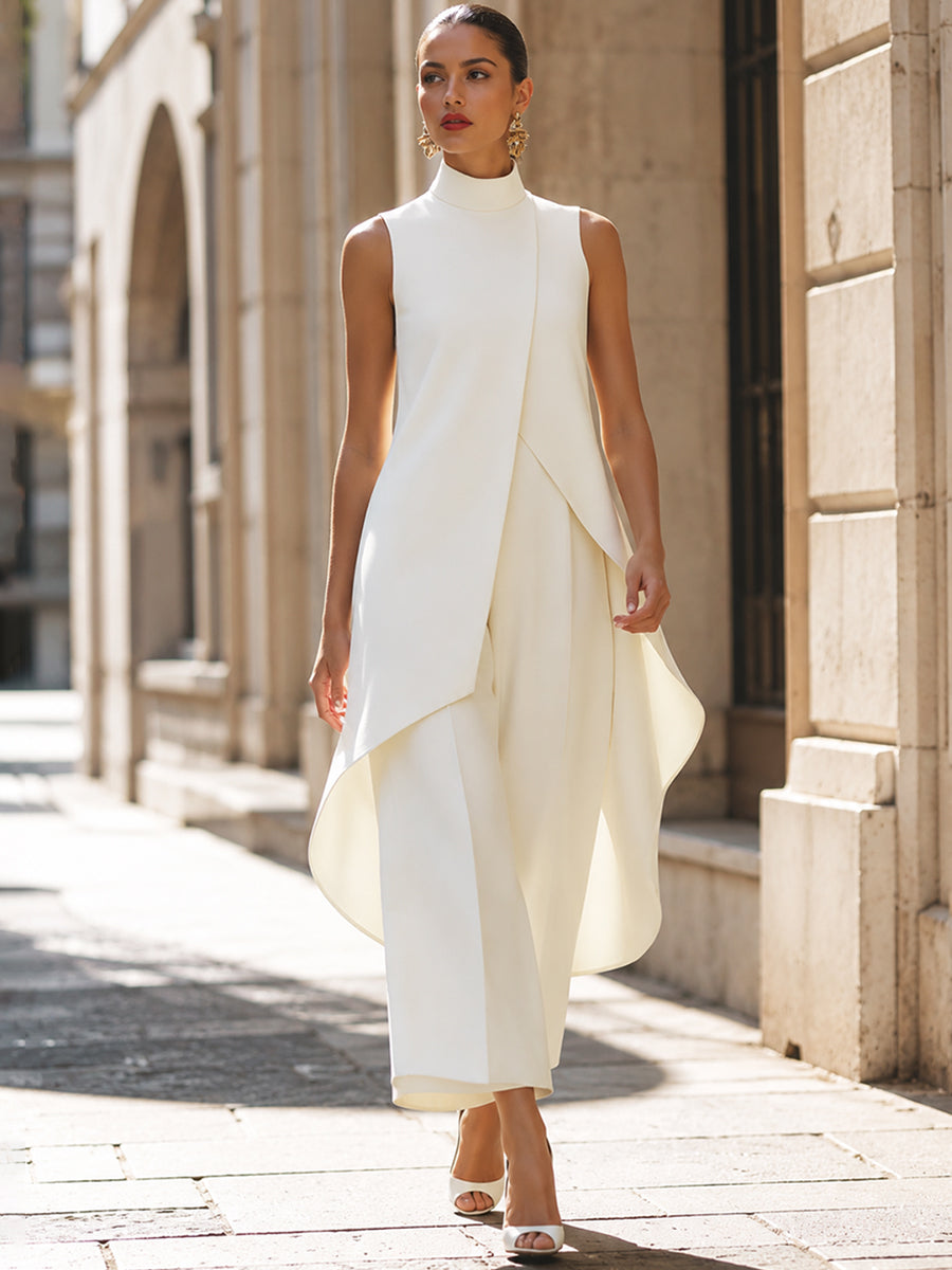 CATALINA - LONG JUMPSUIT WITH ELEGANT DRAPE