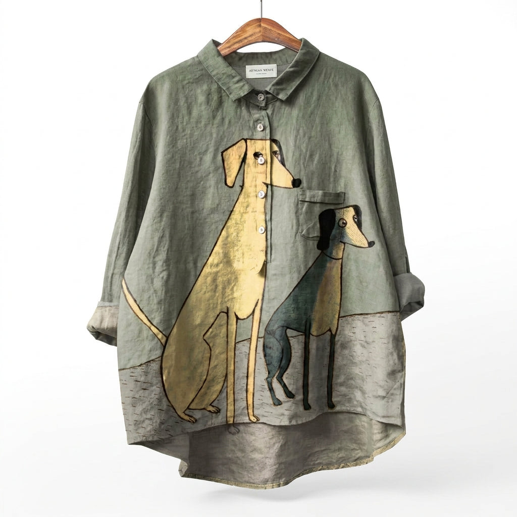 Palmira | Timeless Printed Linen Blouse